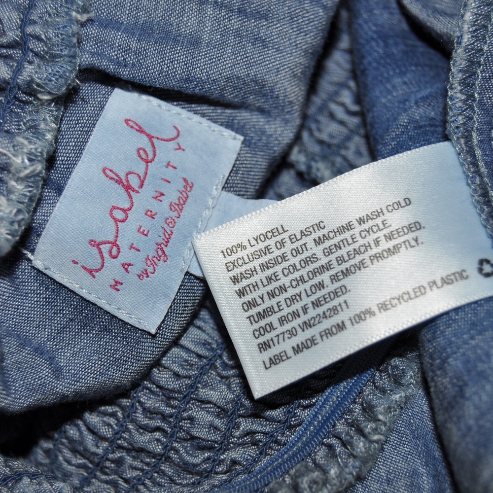 New ISABEL MATERNITY Off the Shoulder Denim Dress - Picture 6 of 6